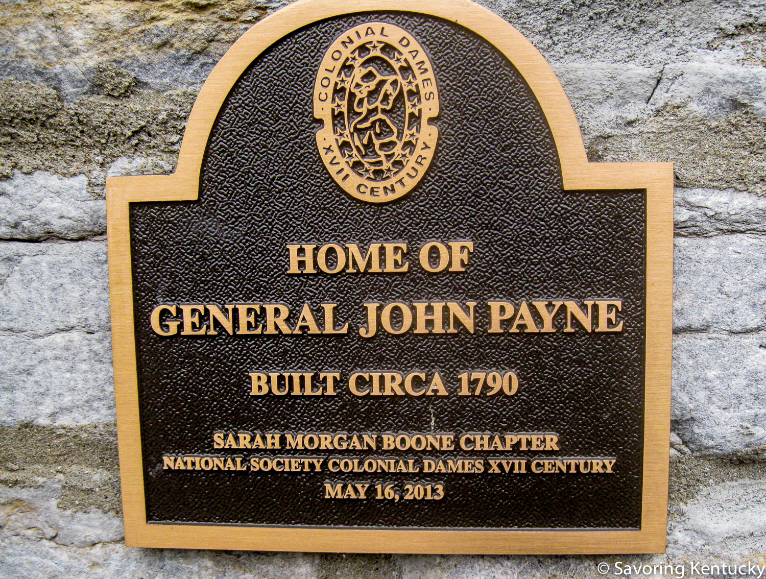The Wilshire family restored the building and opened the restaurant; the Dames, one assumes, placed the plaque.