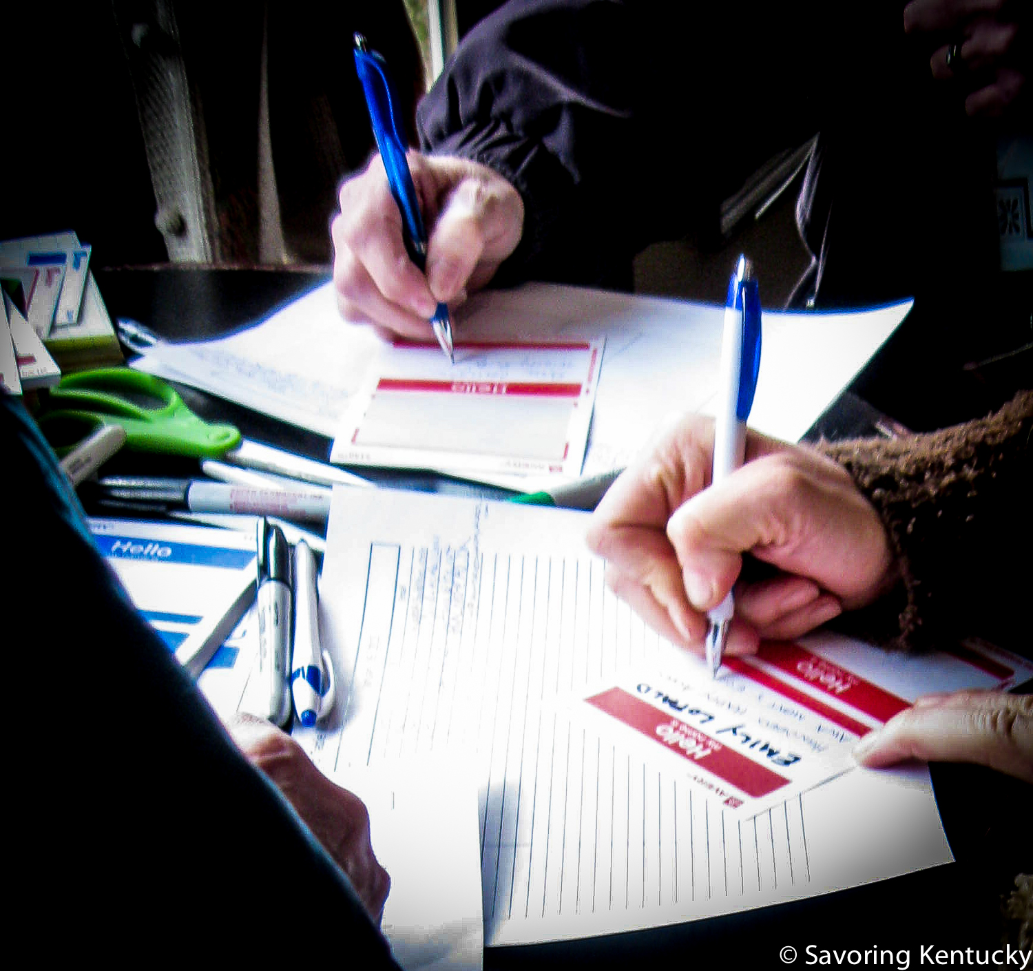 Signing in, sharing contact information.