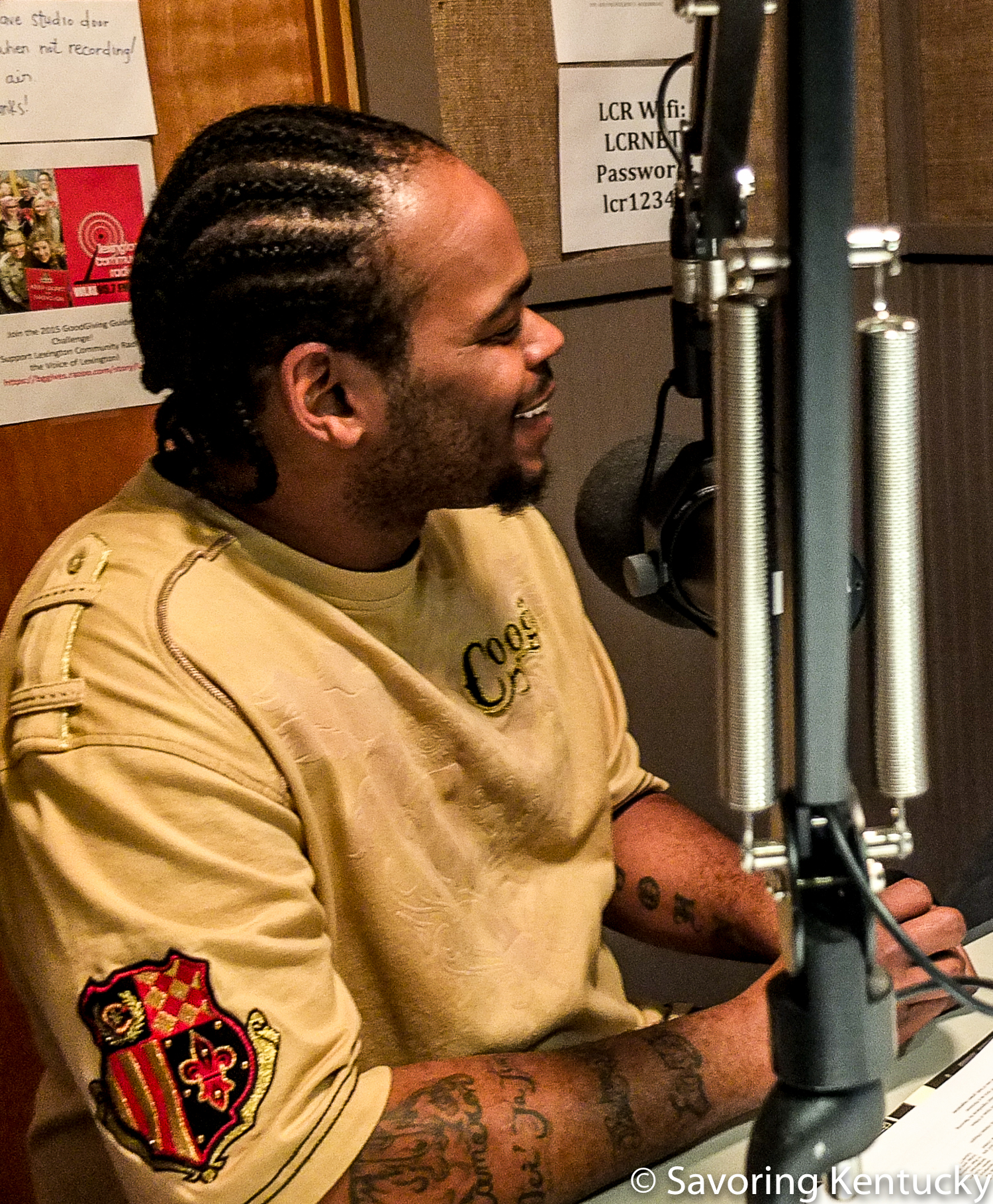 John Granville, Smithtown Seafood sous chef, appearing on Hot Water Cornbread: Kentucky Food Radio.