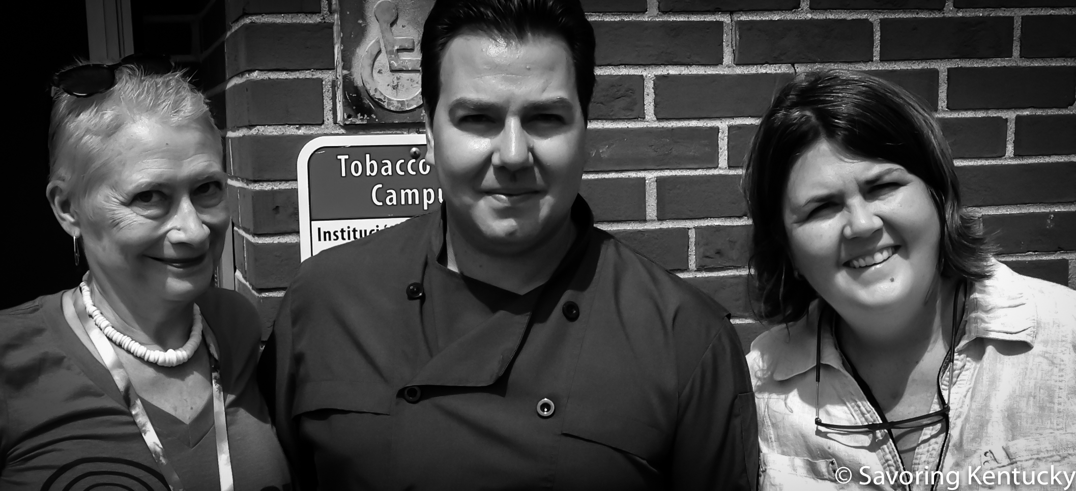 From left, Rona Roberts, Ilias Pappas, Ouita Michel at STEAM Academy, site of WLXU LP-FM, 93.9, Lexington Community Radio . Photo credit Chris Michel: Thank you!