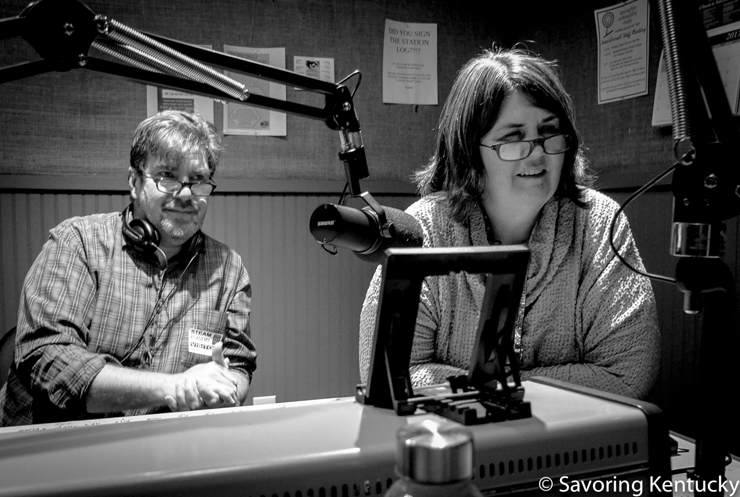 My marvelous Hot Water Cornbread co-hosts Chris Michel (left) and Ouita Michel.