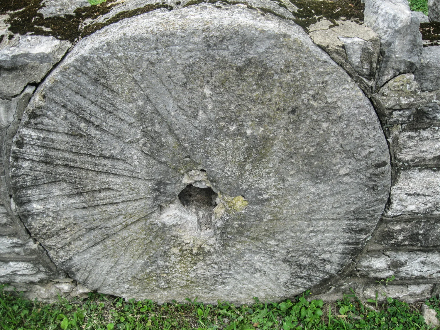 One of many millstones near Weisenberger Mill, Scott County, Kentucky