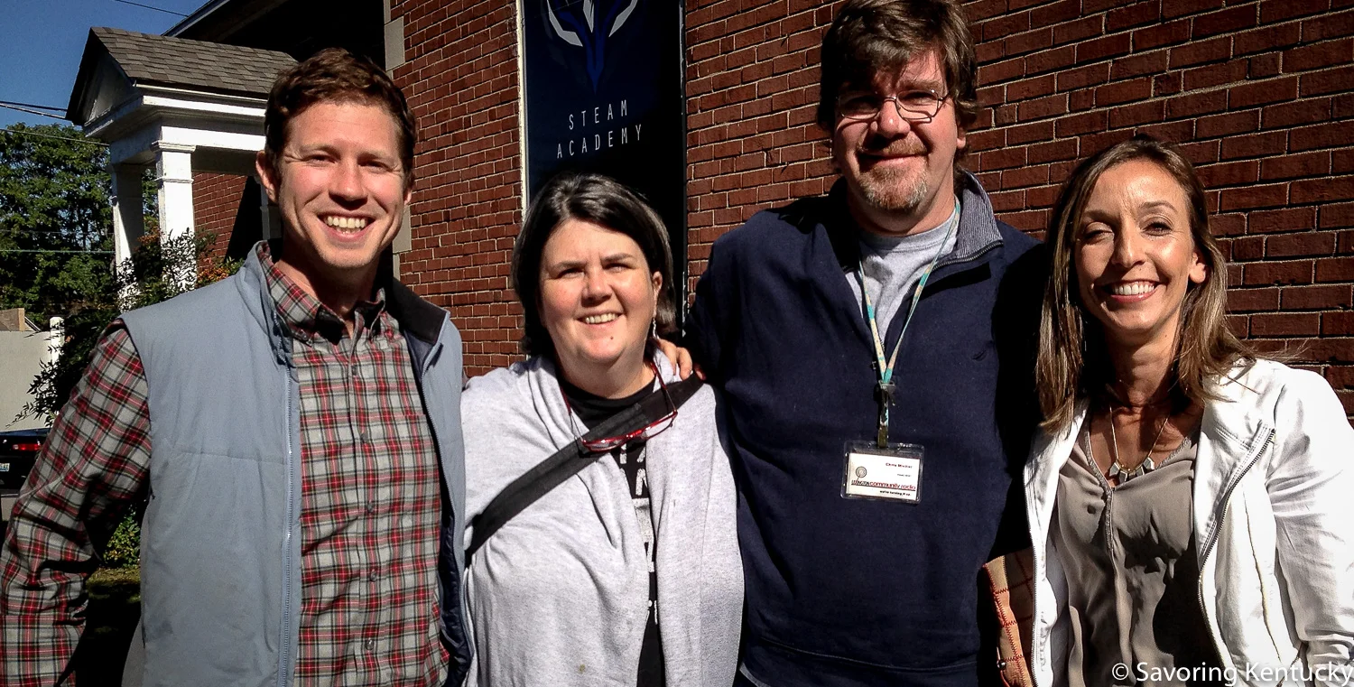 From left, Bryce Anderson, Ouita Michel, Chris Michel, Susannah Sizemore. Bryce and Susannah are two of the founders of Vinaigrette Salad Kitchen .