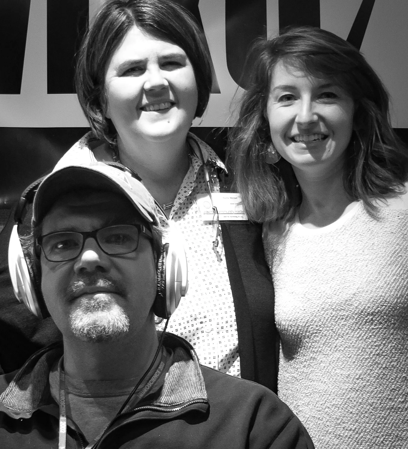 From left: Chris Michel, Ouita Michel and Carolyn Gahn in the WLXU studio at Lexington Community Radio .