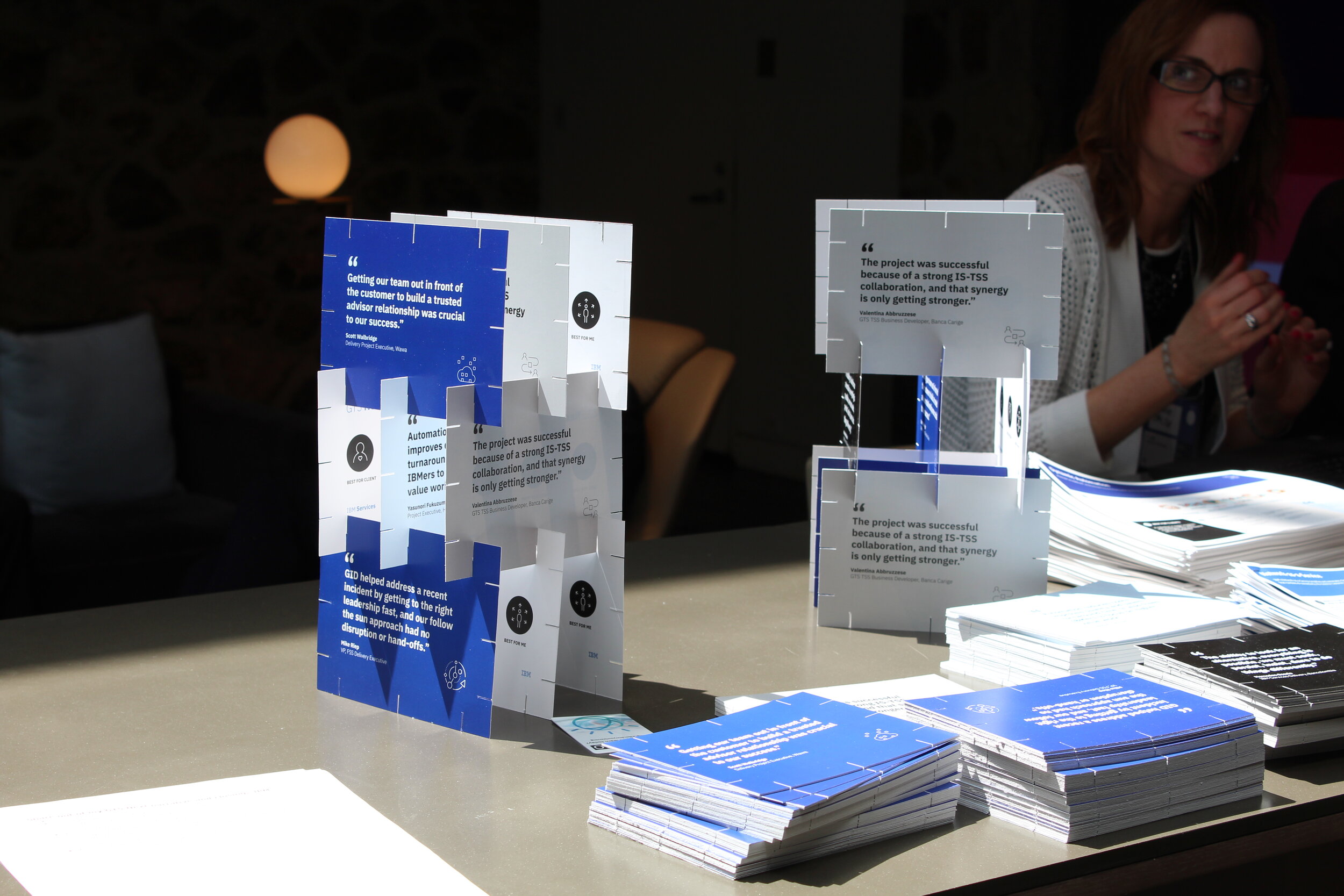 We created takeaways so attendees could take the insights with them and leave them in their office space.