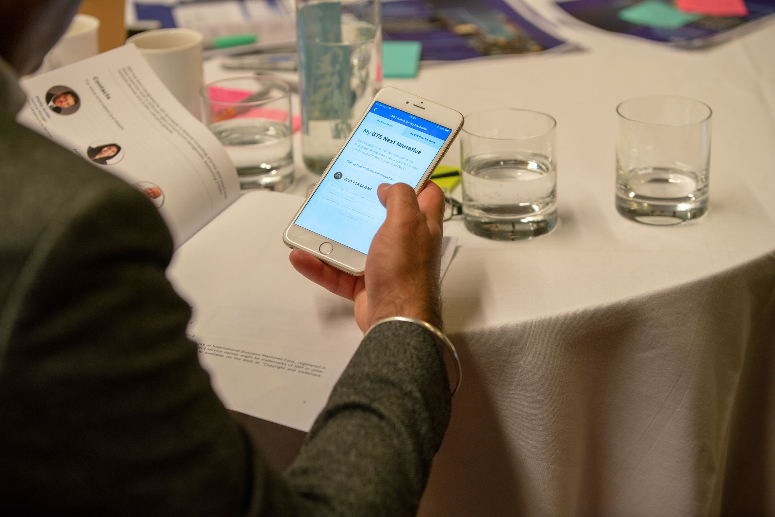 The attendees captured their personal narrative in a custom app we created.