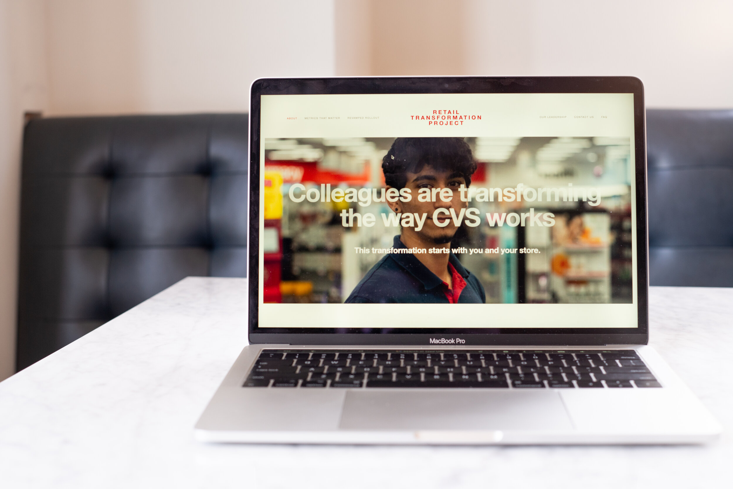 Instead of traditional company methods, we designed a microsite to share information and updates about the project for store employees.