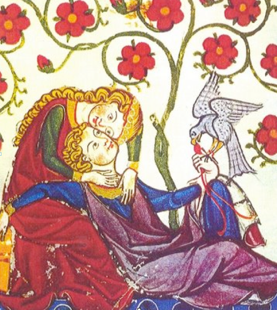 Miniature from the Codex Menasse , detail, 13th century