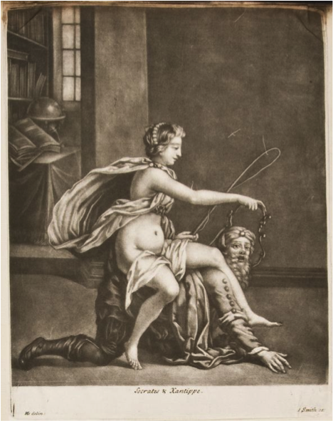 Anonymous ( after Henri Gascar), Socrates and Xantippe , ca 1685
