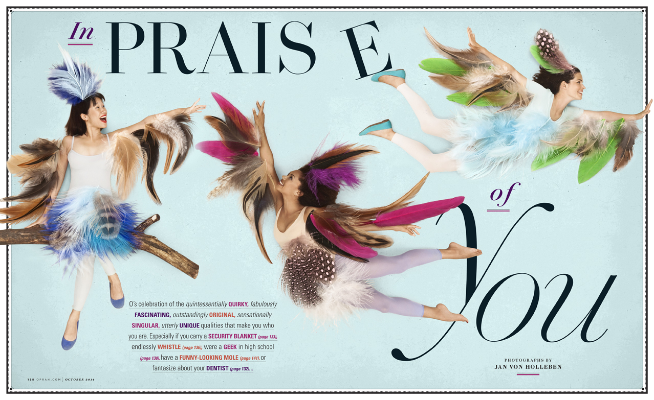 Opening spread for feature about personal quirks.