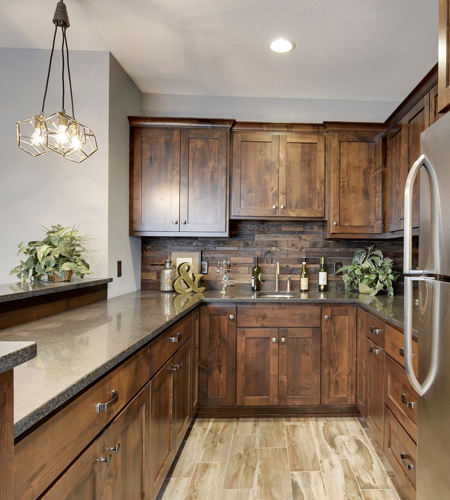 Different areas on the countertops