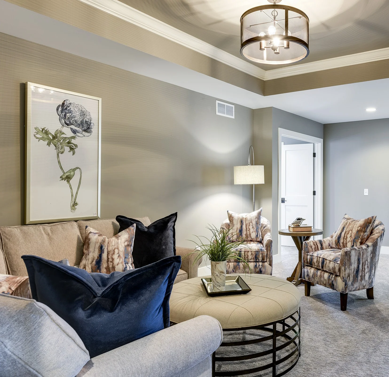 Furniture with patterns are a great way to liven up a room.