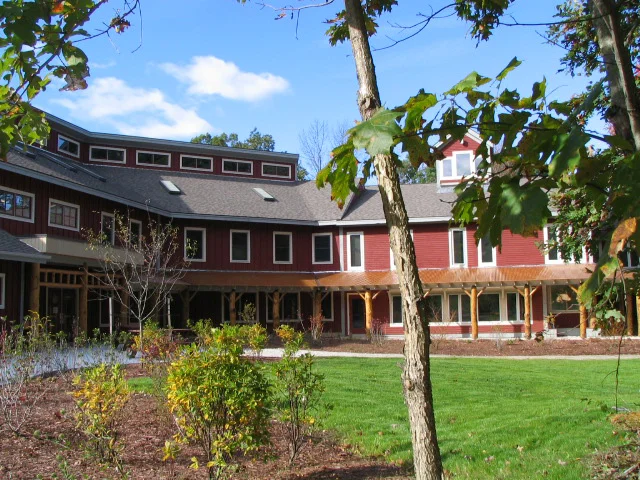 Audubon Society of New Hampshire, Silk Farm Nature Center, Concord, New Hampshire Engineering services for a LEED Gold Certified building, including design of HVAC, plumbing, fire suppression, power, lighting, lighting controls, fire alarm, emergency and exit lighting and telecommunication pathway systems. System selections incorporated premium energy efficiency innovative technologies and environmental sensitive products including a wood pellet boiler.