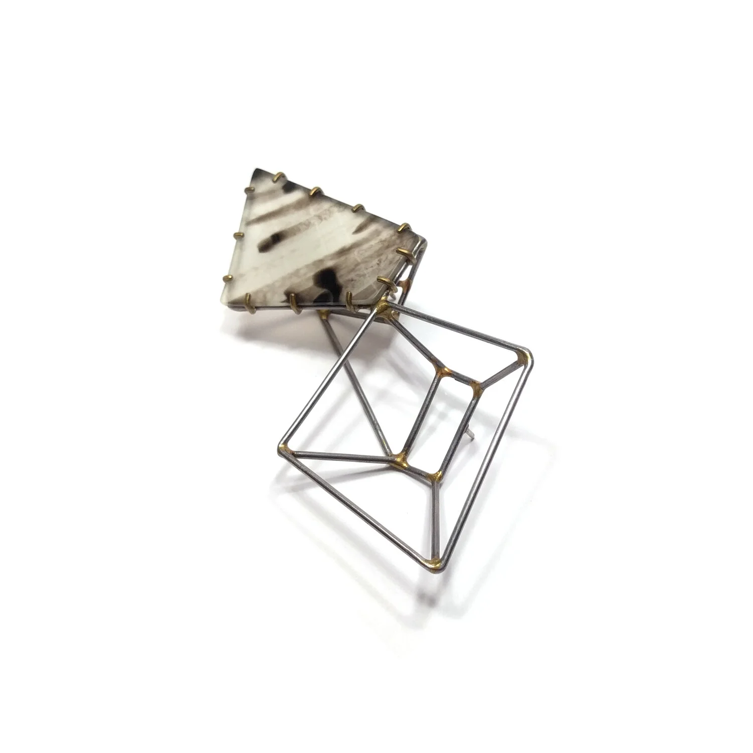 Double Trapezoid Brooch with Tortoise Shell Vinyl 2.jpg