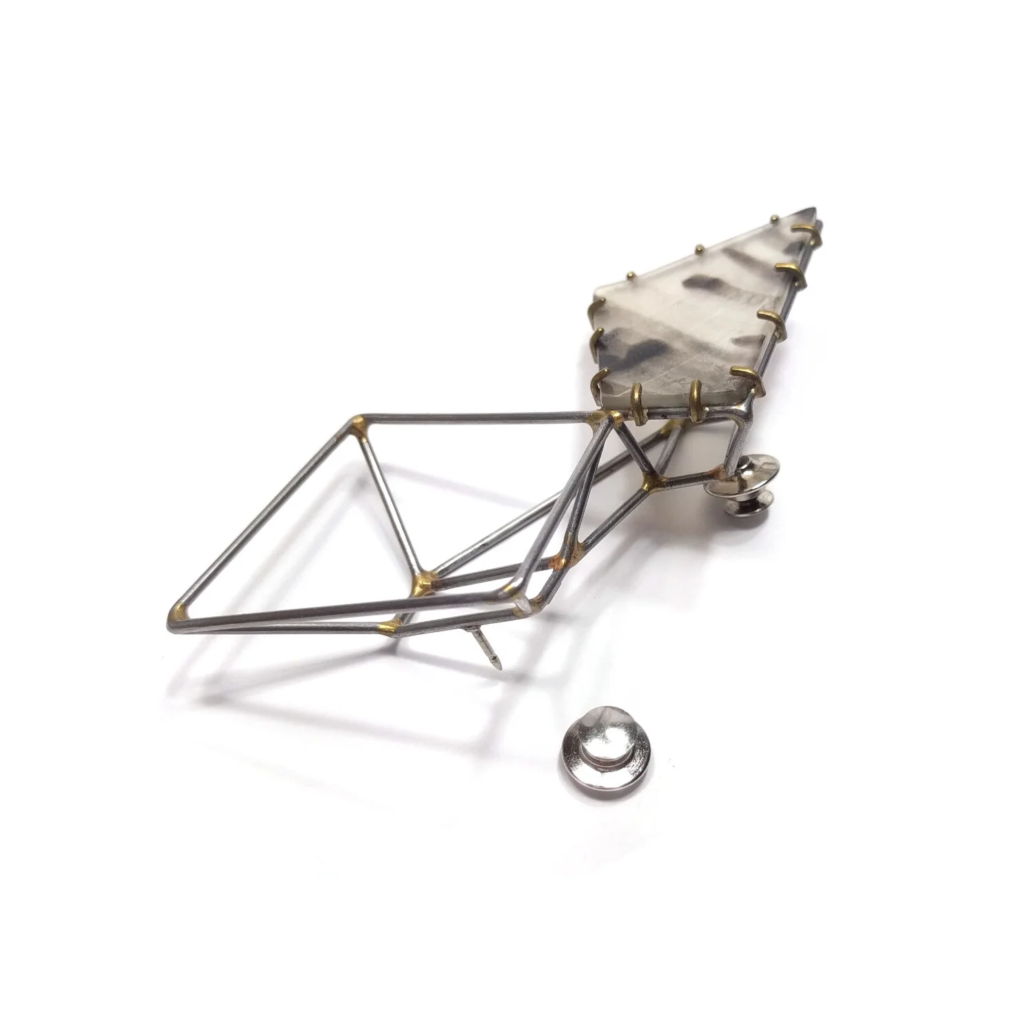 Double Trapezoid Brooch with Tortoise Shell Vinyl 3.jpg