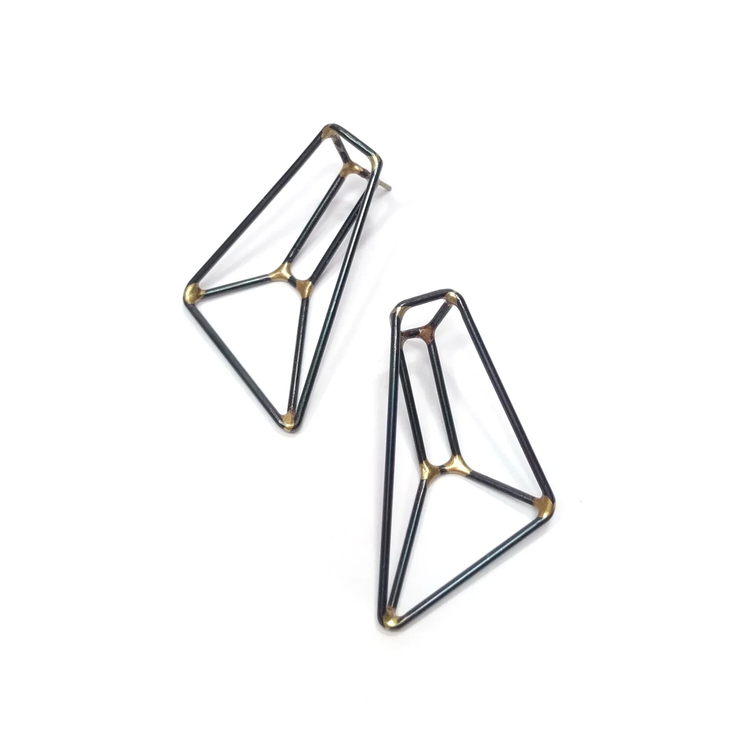 Trapezoid Earrings Small Black Steel Front.jpg