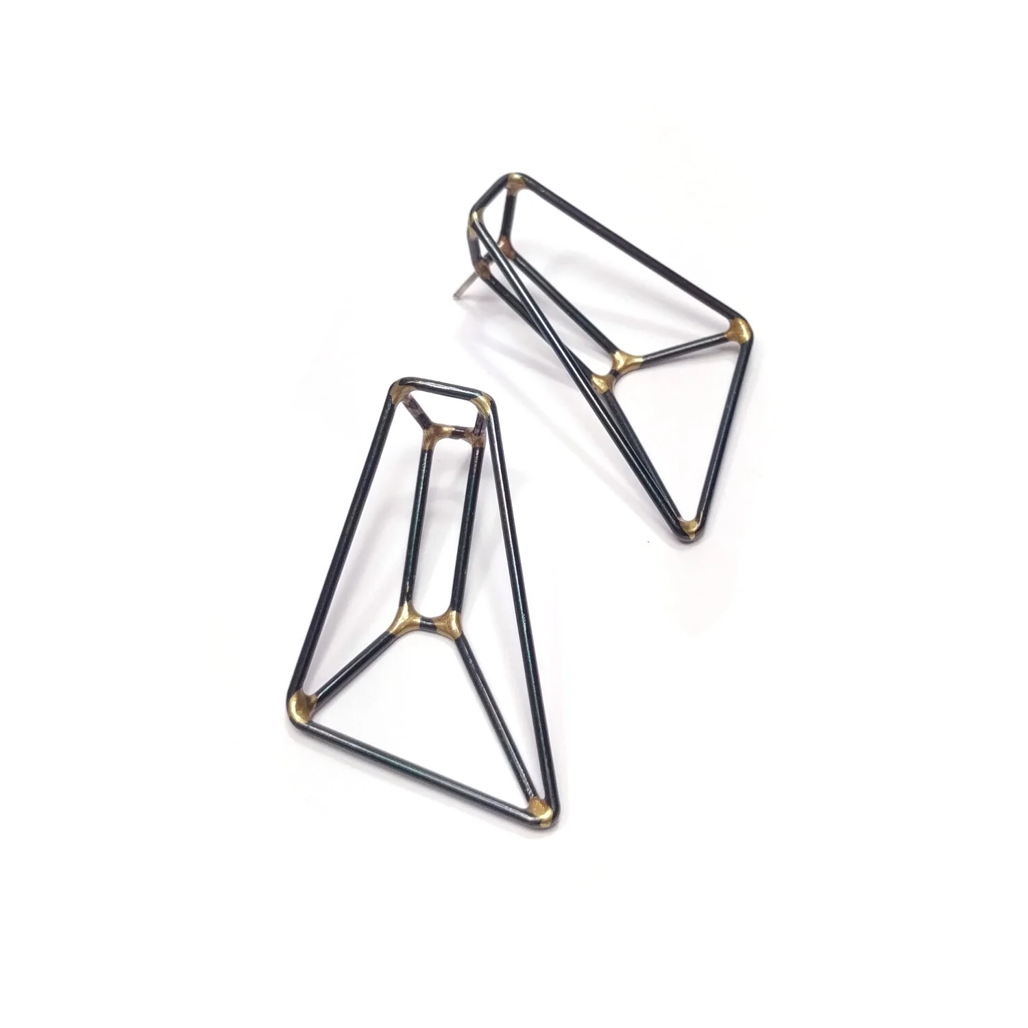 Trapezoid Earrings Small Black Steel Side.jpg