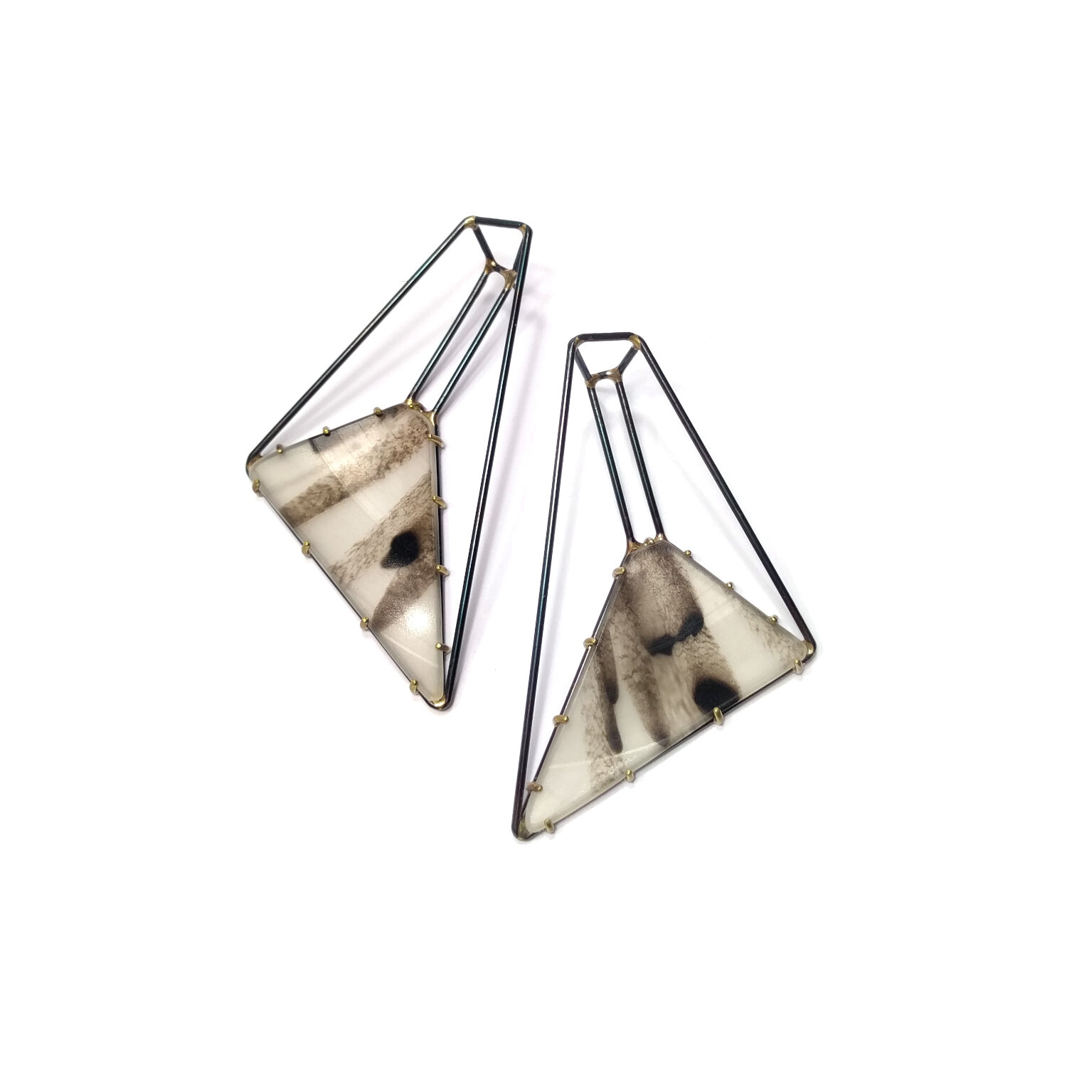 Trapezoid Earrings Large Tortoise Vinyl 1.jpg