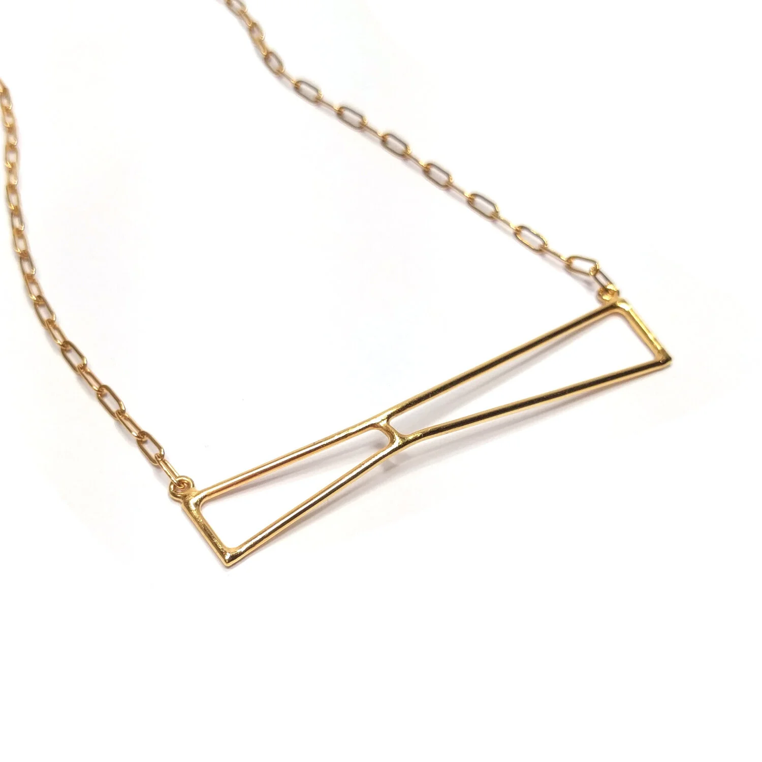 Gold Plate Finish with Gold Plate Sterling Silver Chain