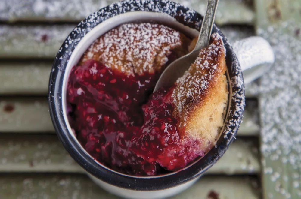Wheat Free Mixed Berry & Almond Polenta Cake