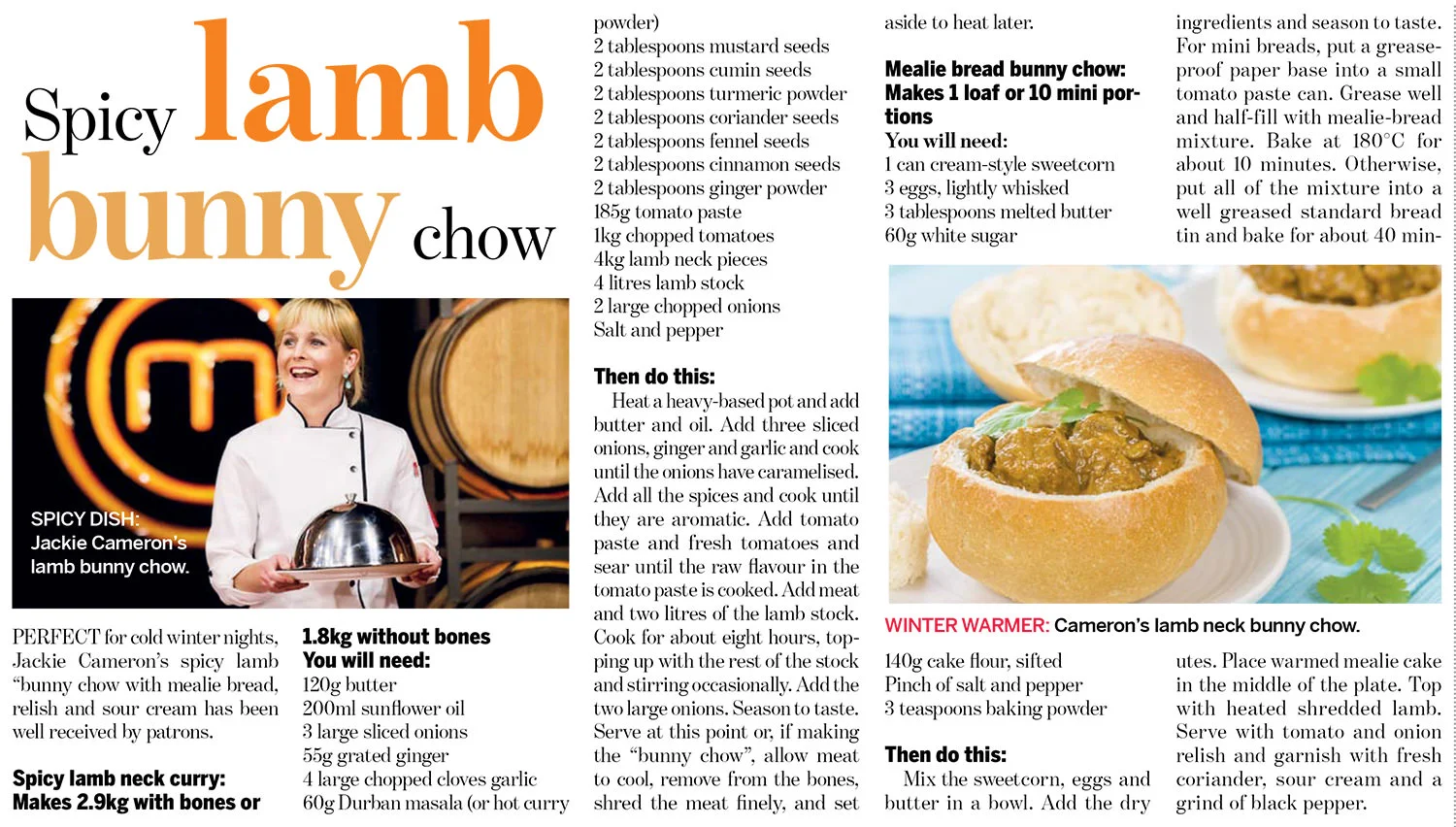 Spicy Lamb Bunny Chow
