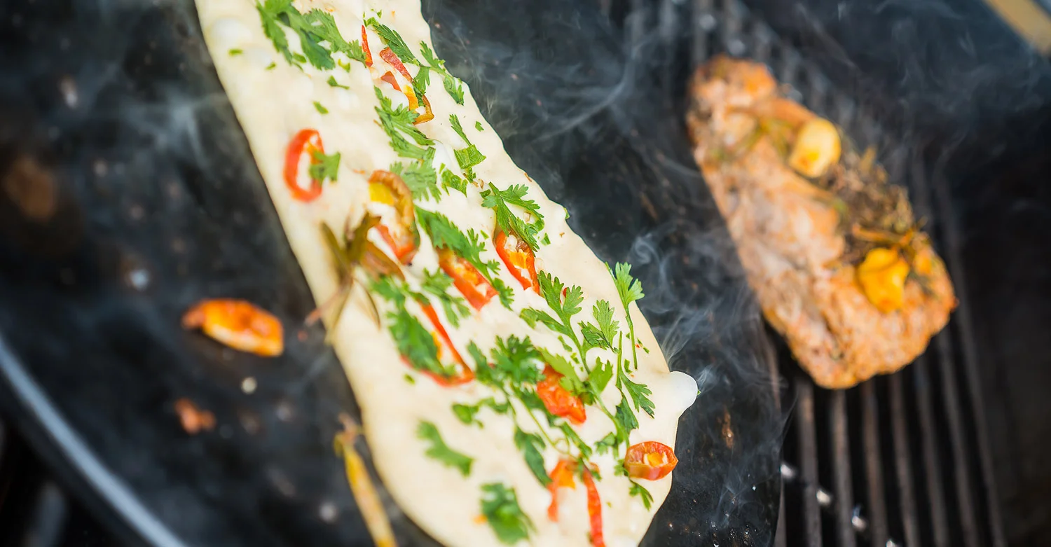 Angelo’s Favourite steak and Chili Cilantro Naan