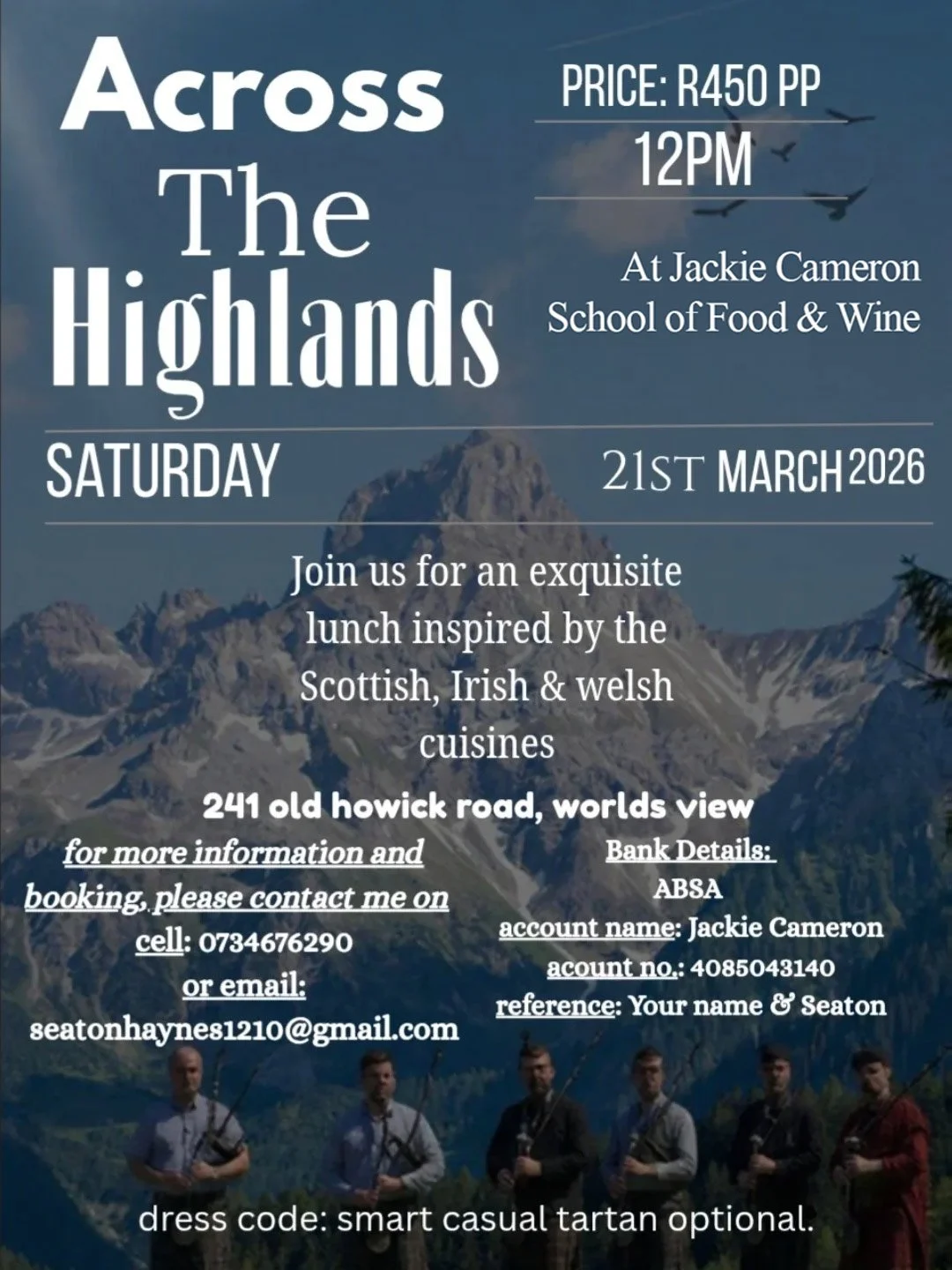 Seaton Haynes' Final Lunch: Across the Highlands Event