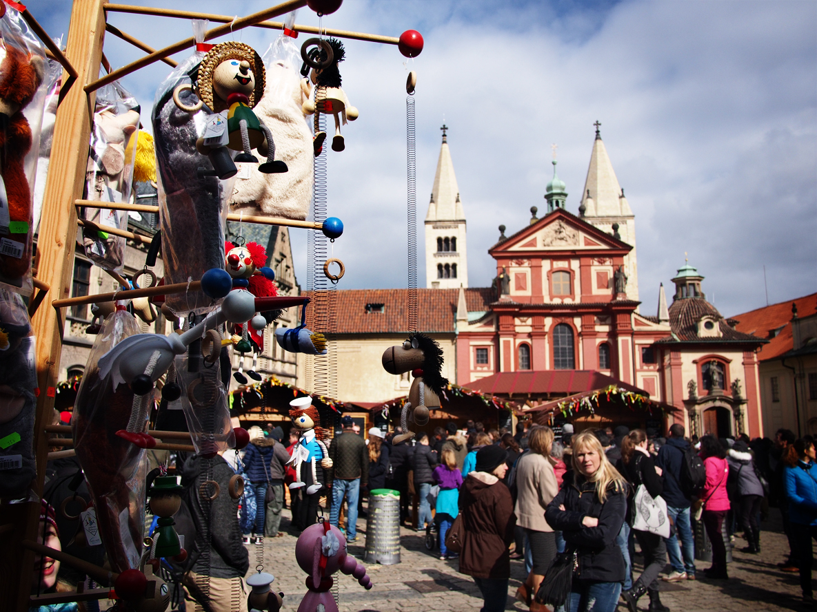 After climbing our way up to the castle we were rewarded with a festive Easter market.
