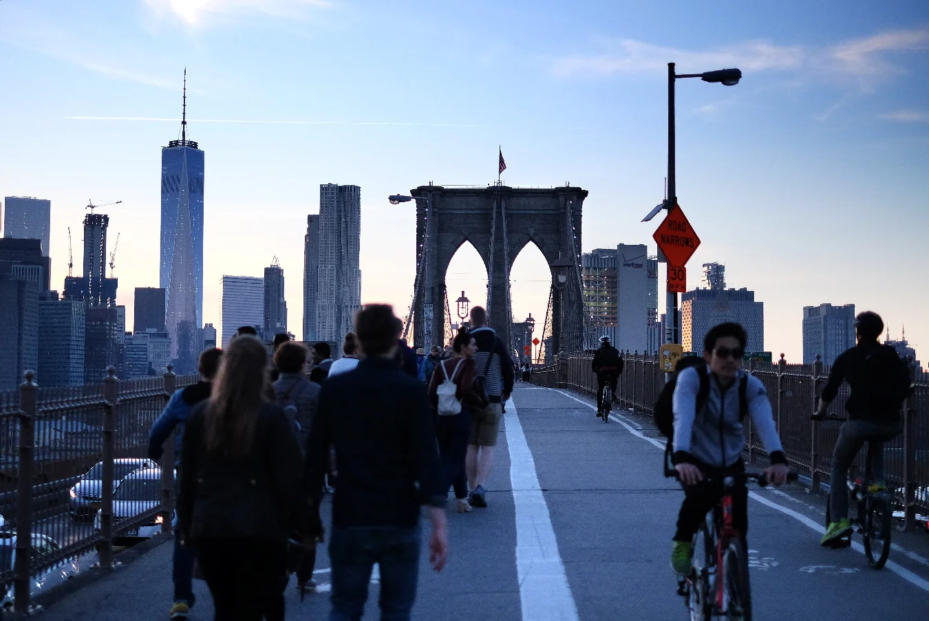 One of the traditions of this trip (and of most of my visits to New York) is to walk across the Brooklyn Bridge. This 149 year old structure has an elevated pedestrian walkway that provides an unobstructed view of Manhattan.