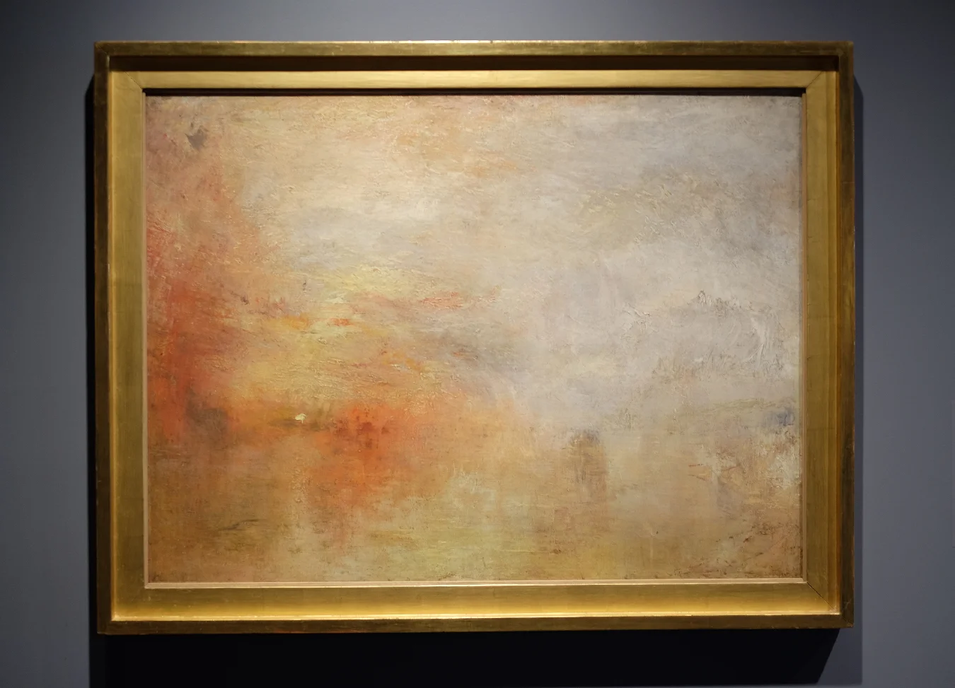 This unfinished painting by JMW Turner has the feel of an abstract expressionist work from the mid-1950's despite it being created in early 1800's. This guy is the real "painter of light."