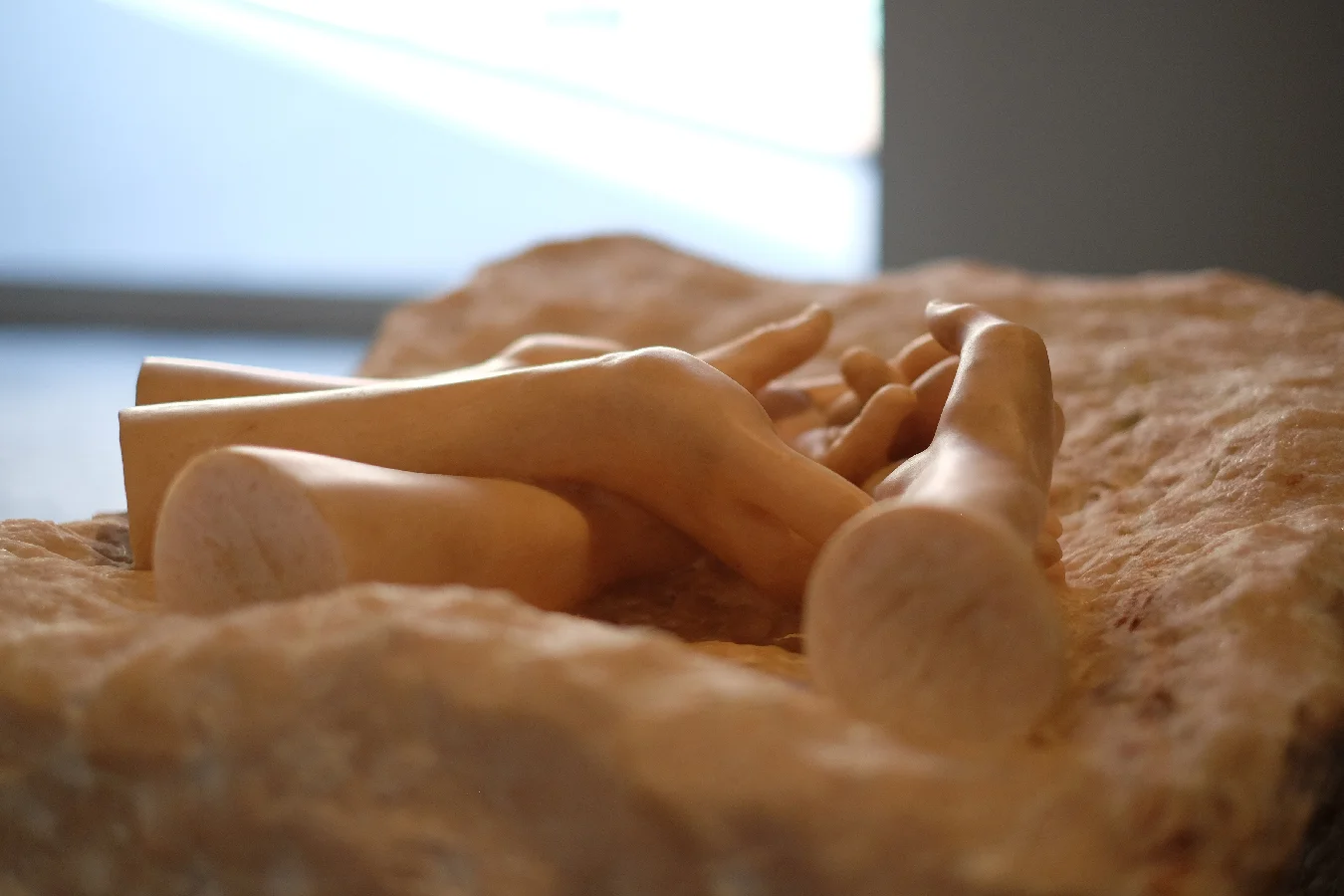 Hands carved from marble - abandoned and unfinished.