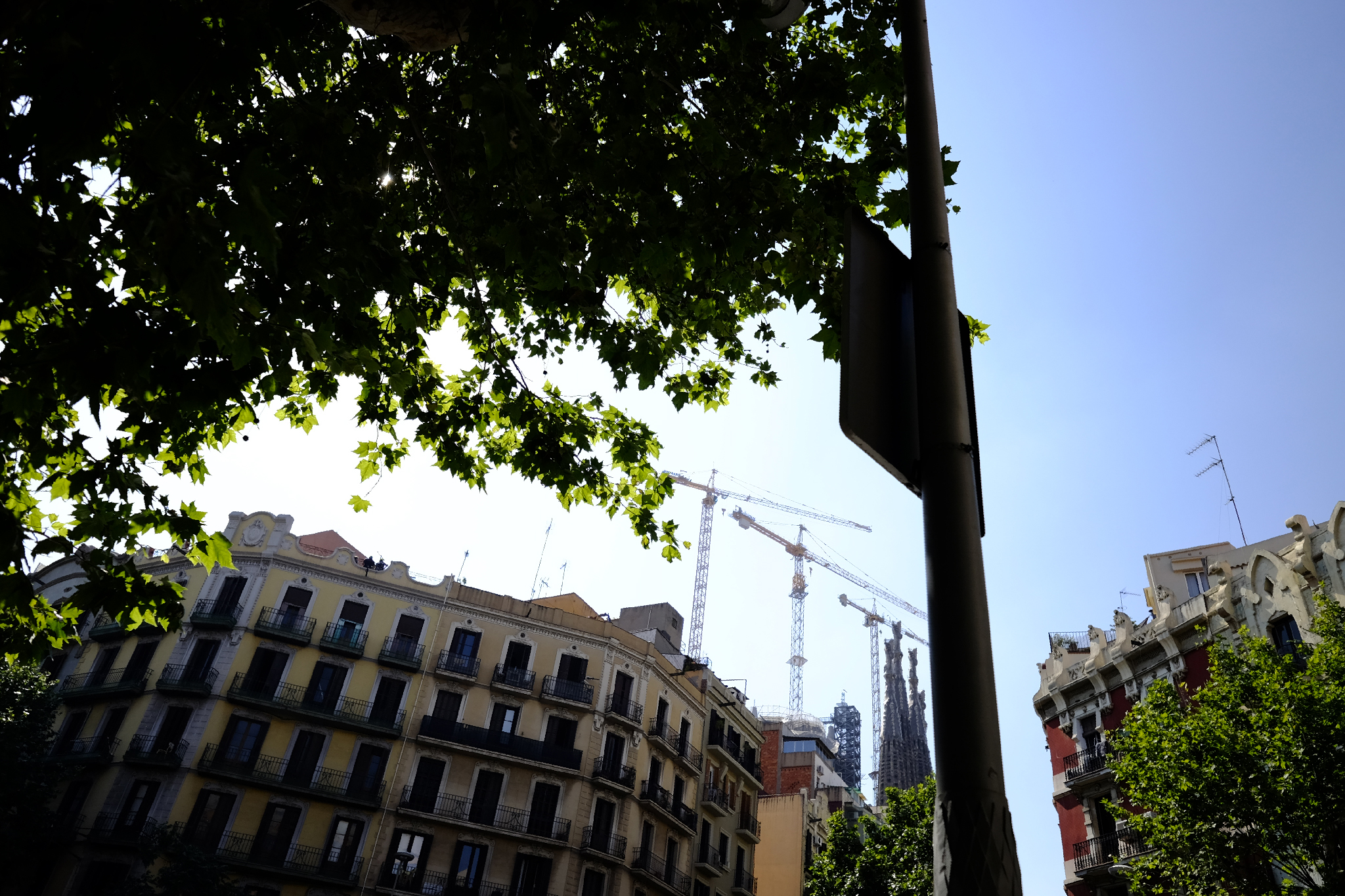 The construction cranes around Sagrada Familia provided an ever-present landmark.