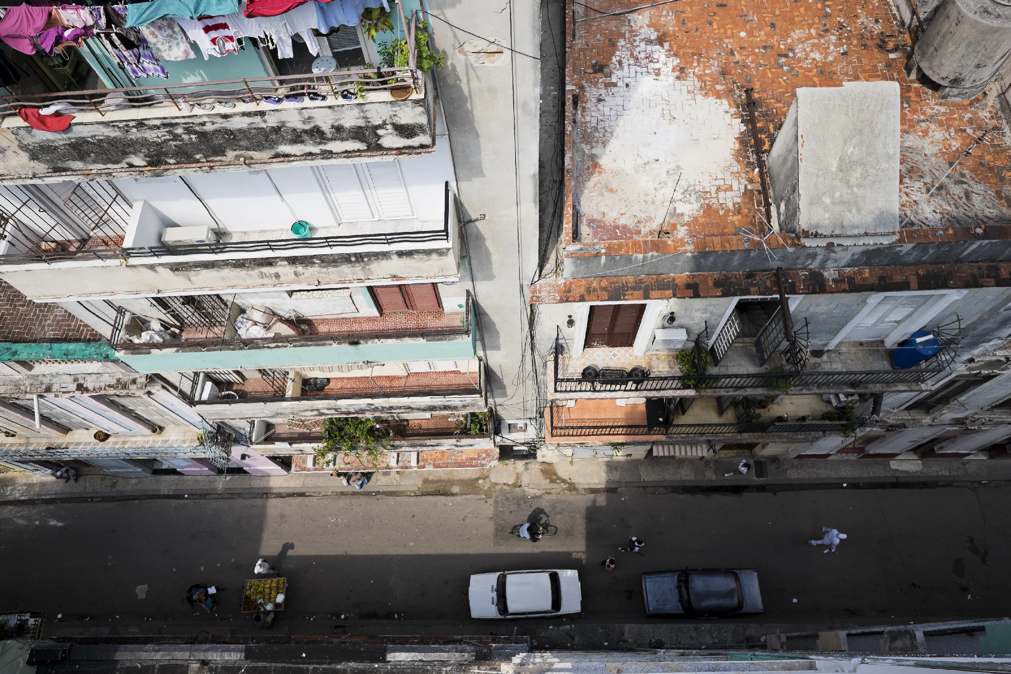 Our 8th floor apartment offered stunning views and a reprieve from the chaos of the streets. Stunning light throughout the day created long shadows and dramatic contrast.