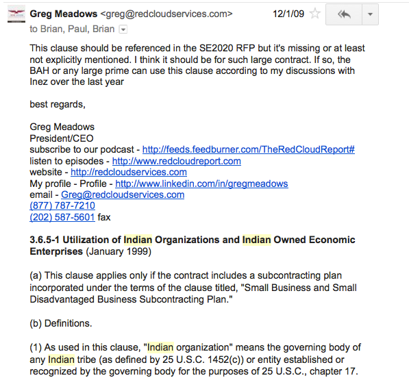 2009-12-RedCloud ask BAH for AMS Indian Clause 1st attempt.png