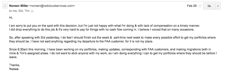 2014-02-RedCloud new hire resigns due to Booz Allen issue.png