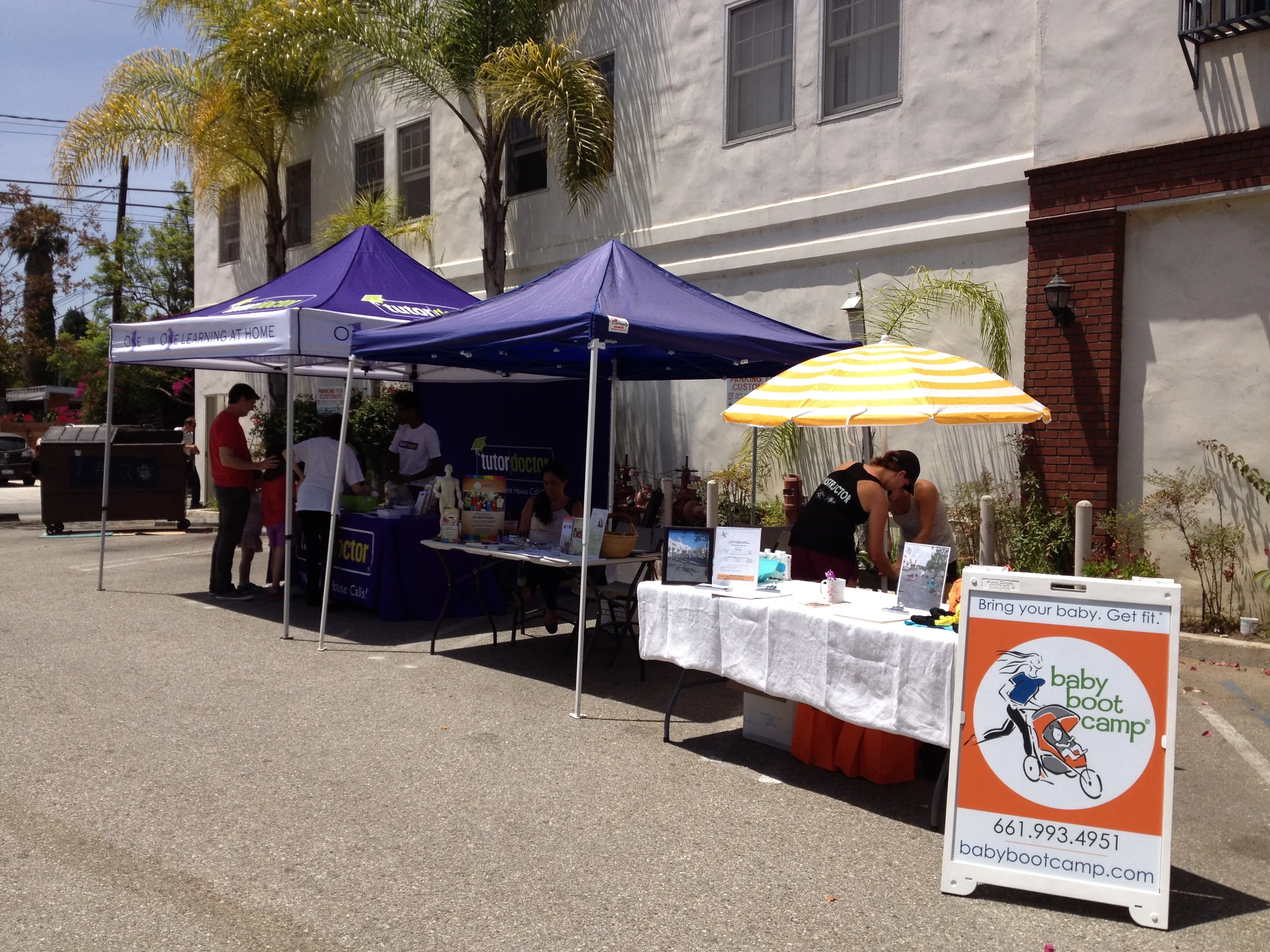 Baby Boot Camp, Tutor Doctor, and other mom-preneur booths (not pictured).