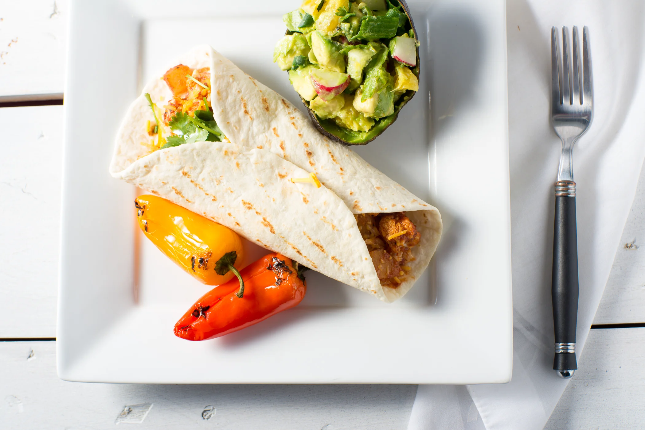 Potato and Cauliflower Burritos