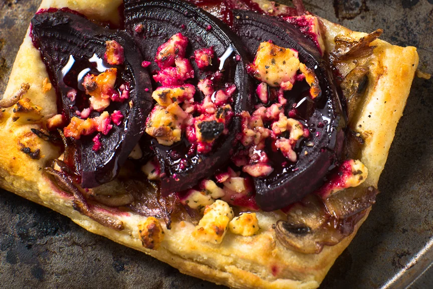 Beet Tarts two ways