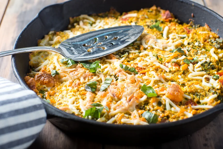 Tomato Broccoli Vegan Frittata