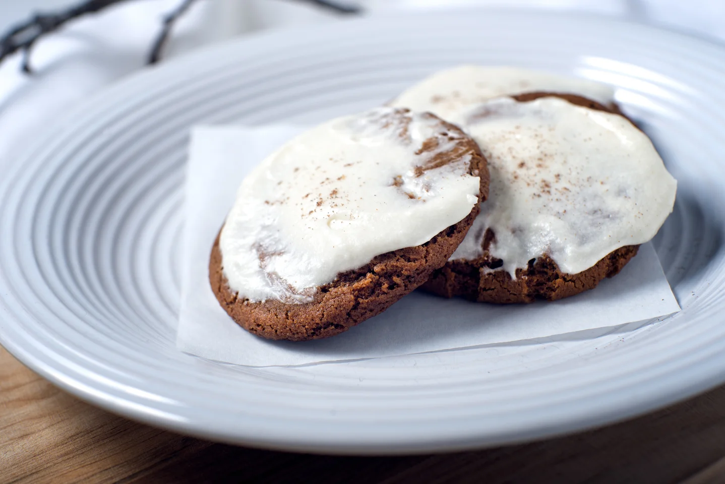 Spice Cookies with Whiskey Frosting
