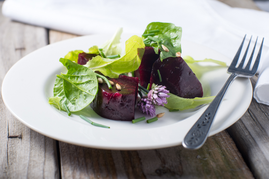 Beet Salad with Garden herbs and balsamic