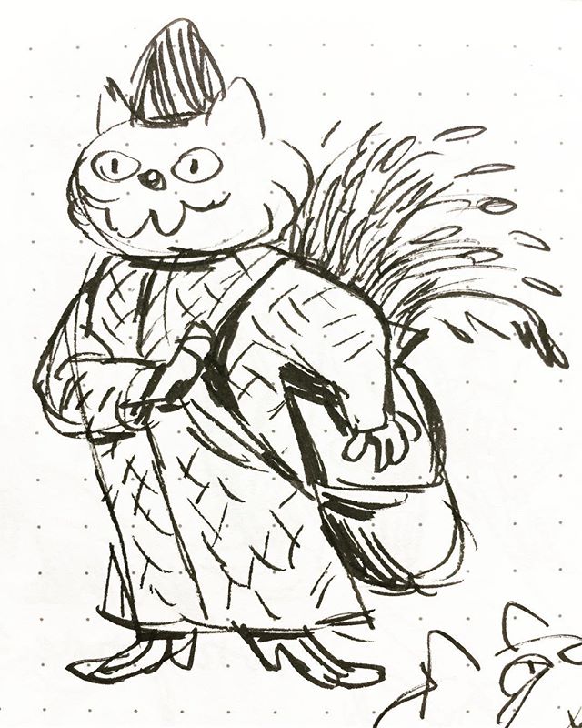 A bunch of cats dressed in period costumes. Always dress your cats. 🐱🧥👠 #characterdesign #sketch #sketches #sketchbook #portraitofacat