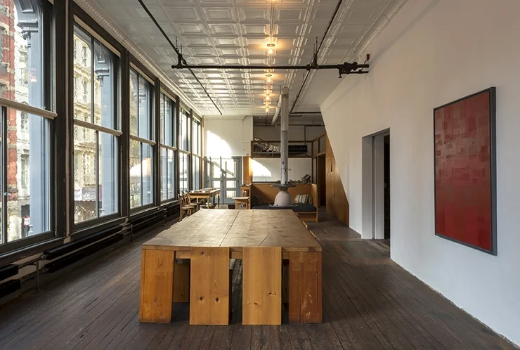 101 Spring Street, New York, 2nd Floor, 2013 Photo Credit: Josh White. Image © Judd Foundation. Art © Ad Reinhardt. Donald Judd Furniture © Judd Foundation.