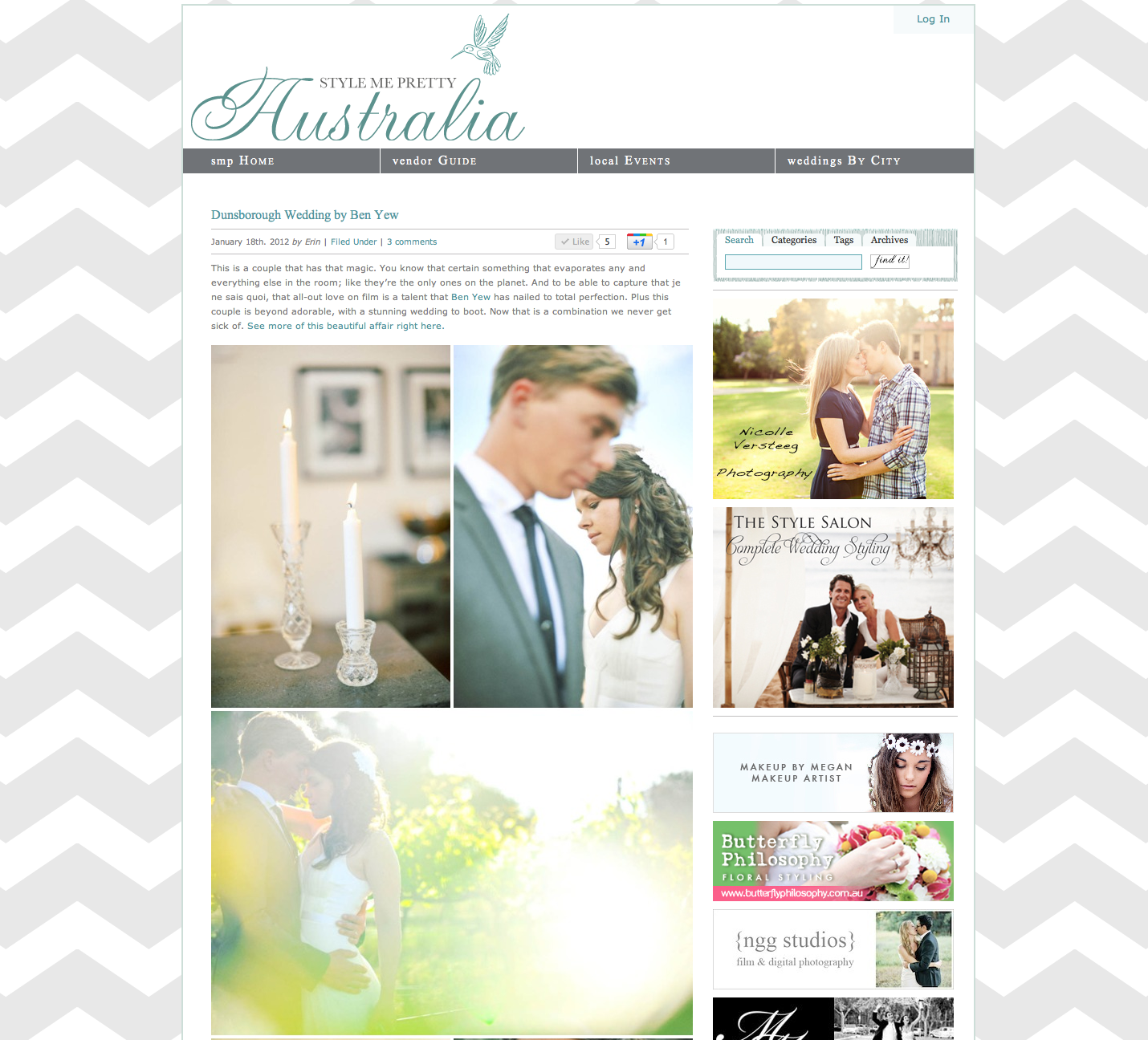 Style Me Pretty Australia Photographer : Destination Weddings