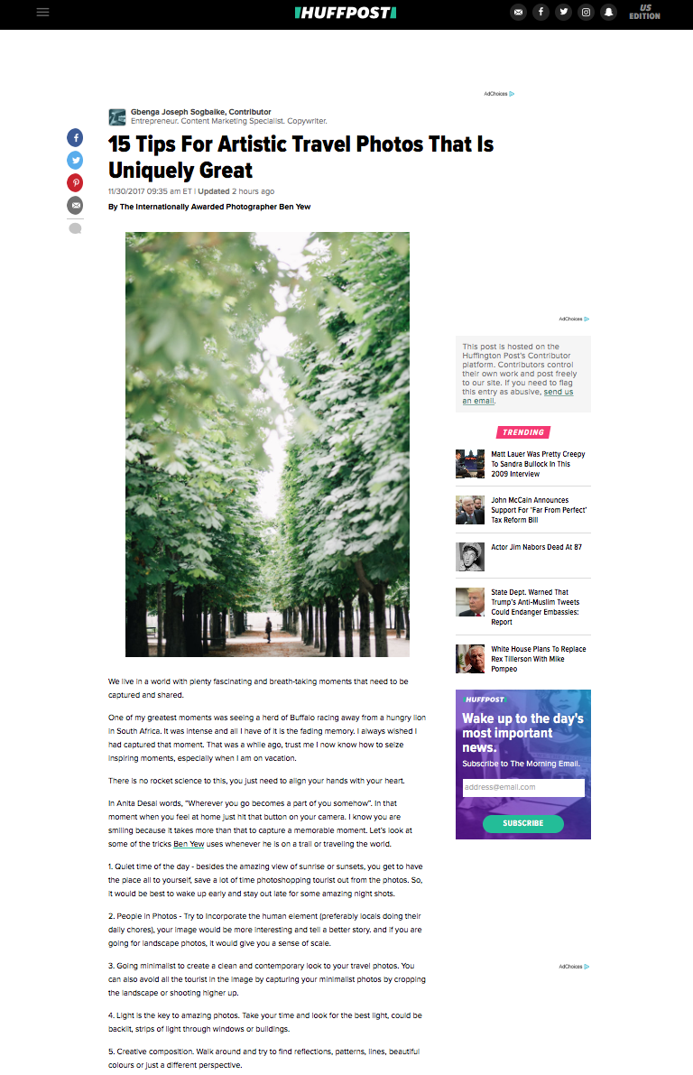 Huffington Post (U.S) Interview