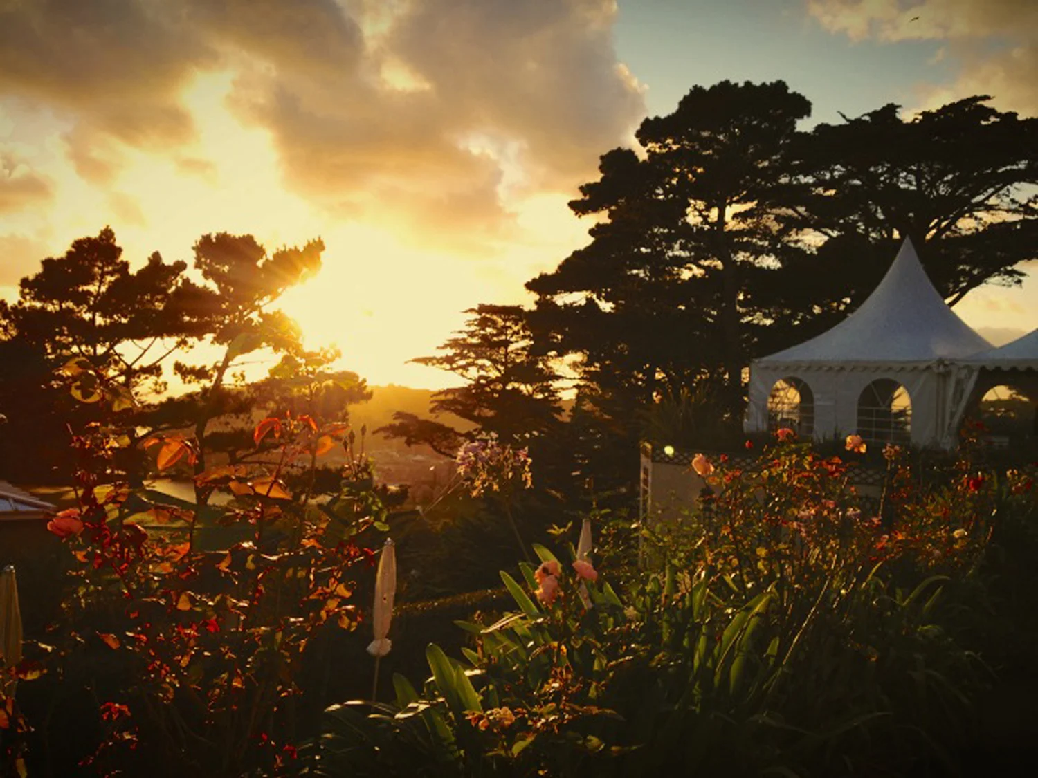 The evening sunset over Trébeurden at Ti Al Lannec Hotel & Spa , Brittany.