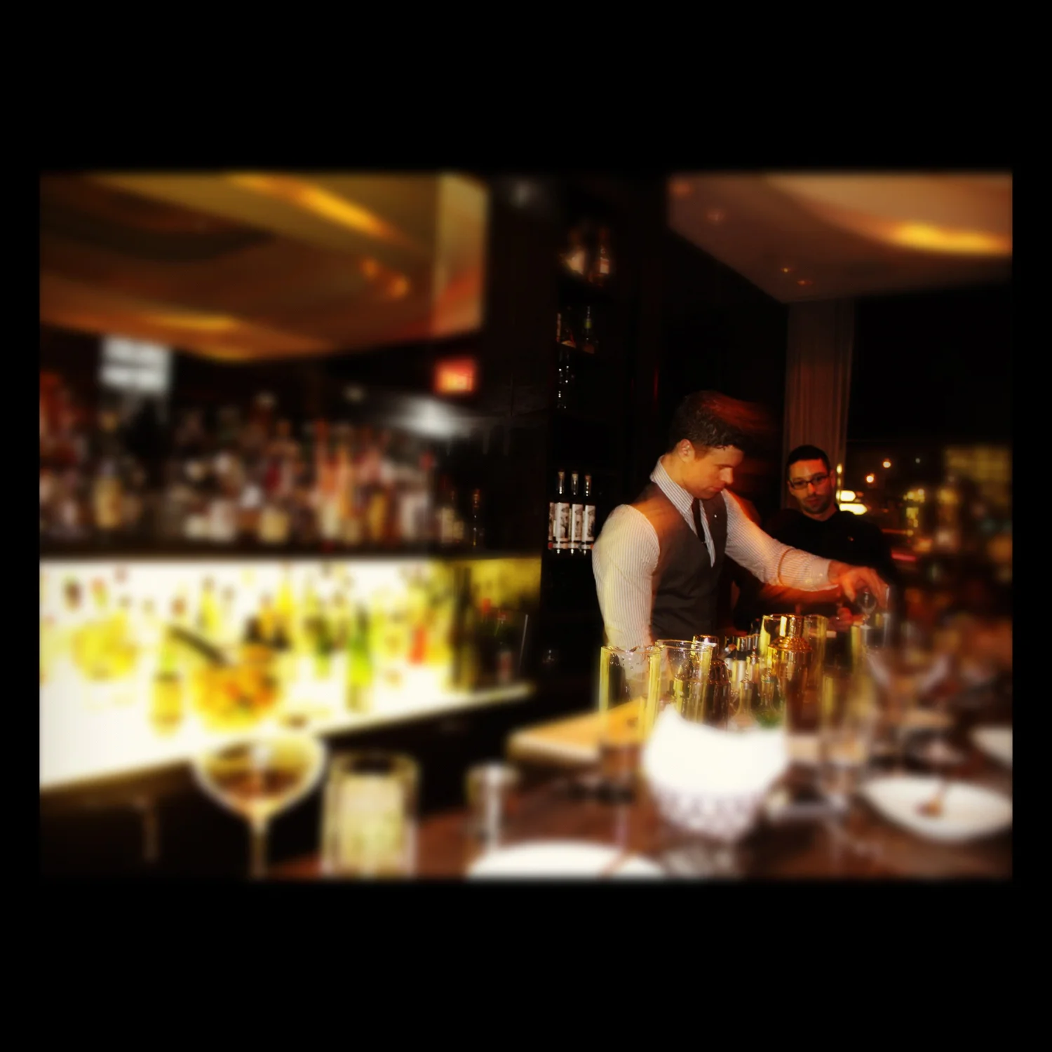 Bar scene at Hawksworth, Hotel Rosewood Georgia.