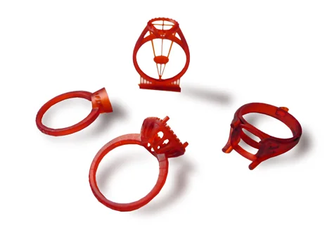 Various Ring Designs in Wax Forms, 2008