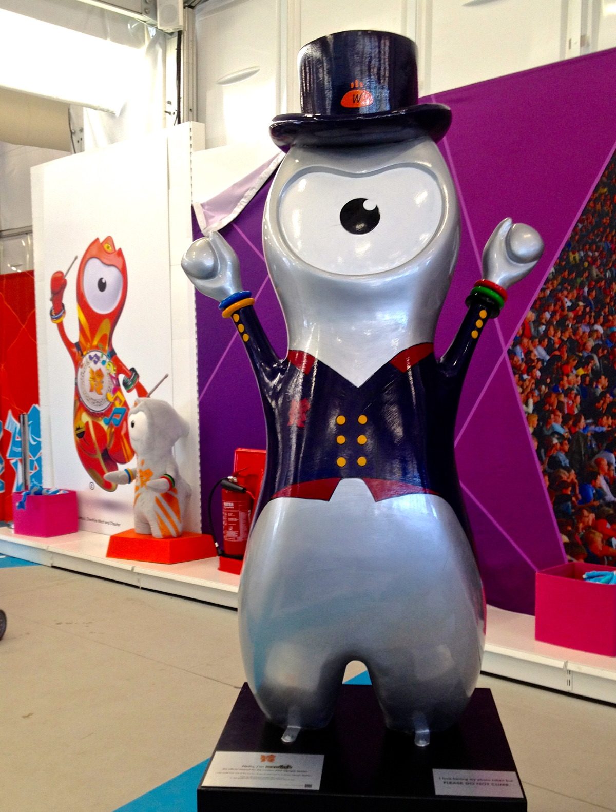 Wenlock at the Olympic Park Mascot House