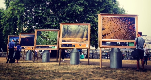 The stunning images from p hotographer Michael St Maur Sheil's "Fields of Battle, Lands of Peace 14-18" exhibition. The photo on the far right is an aerial view of trenches and shell holes in Beaumont Hamel, a French fortress village located just behind the German lines. © Eileen Hsieh